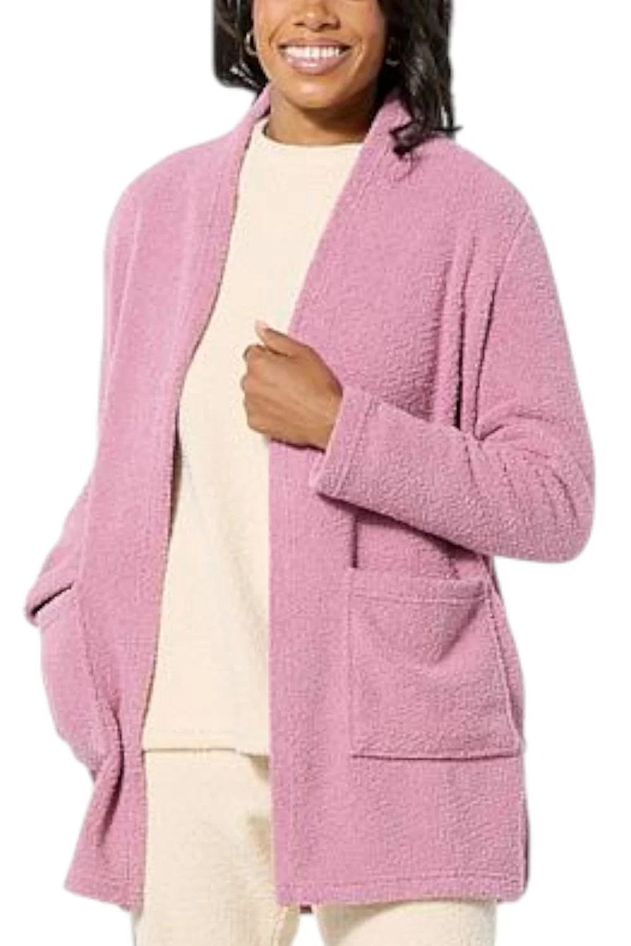 Comfort Code Women's Average Marshmallow Knit Cardigan Orchid Haze - Petite